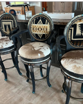 *SET of 3* Cowhide Barstools