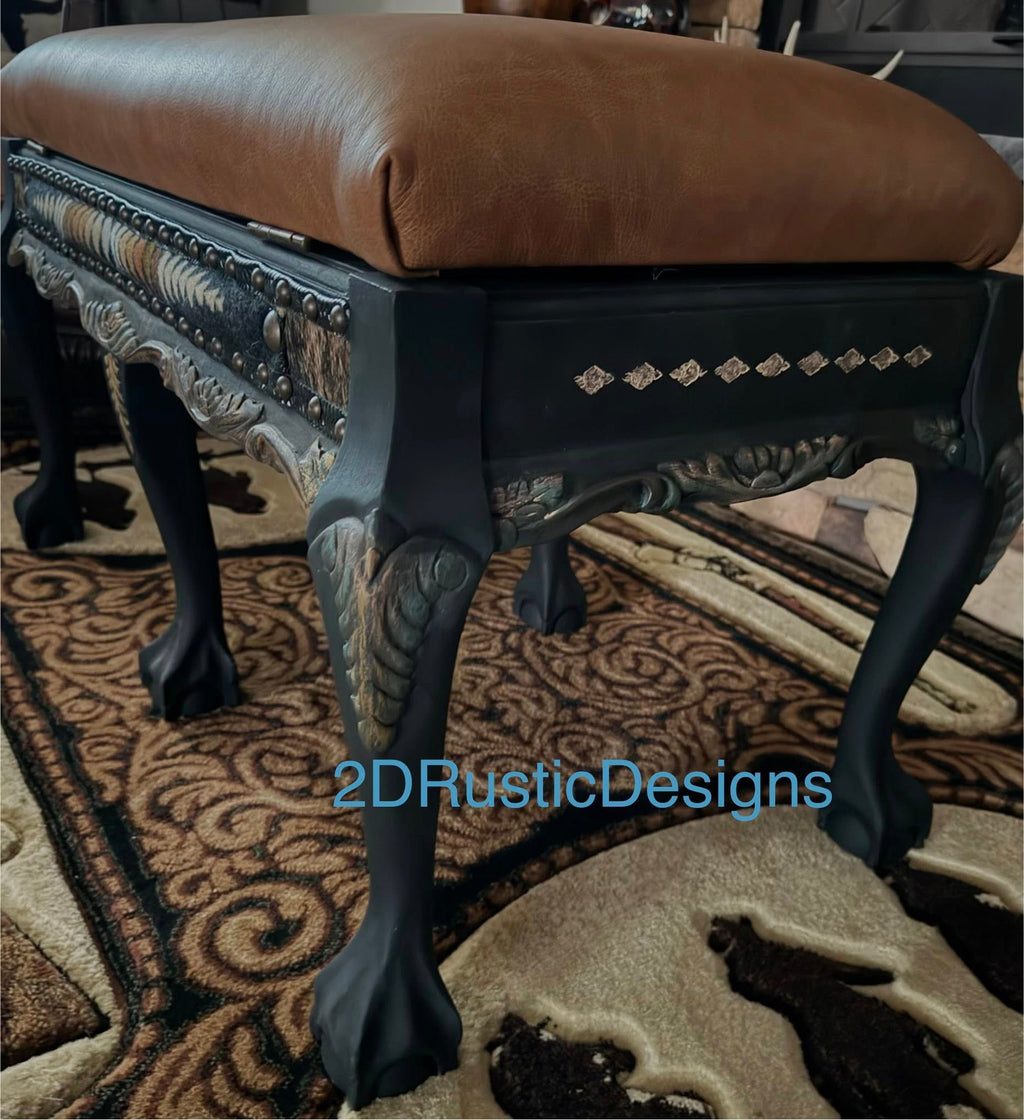Western one-of-a-kind Bench with Storage