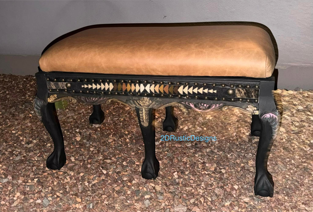 Western one-of-a-kind Bench with Storage