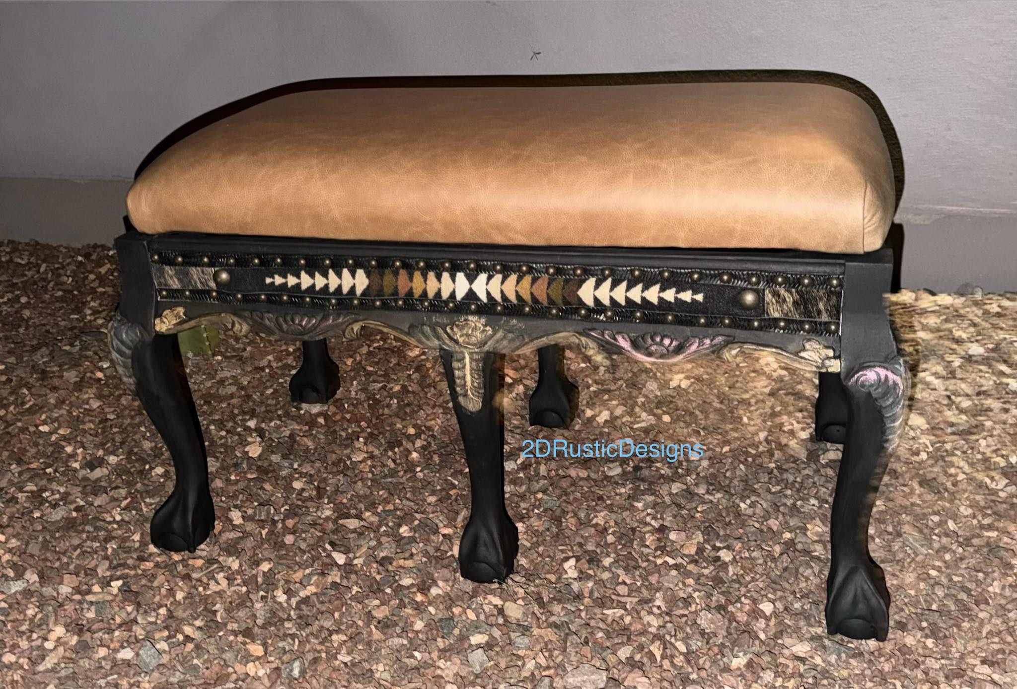 Western one-of-a-kind Bench with Storage