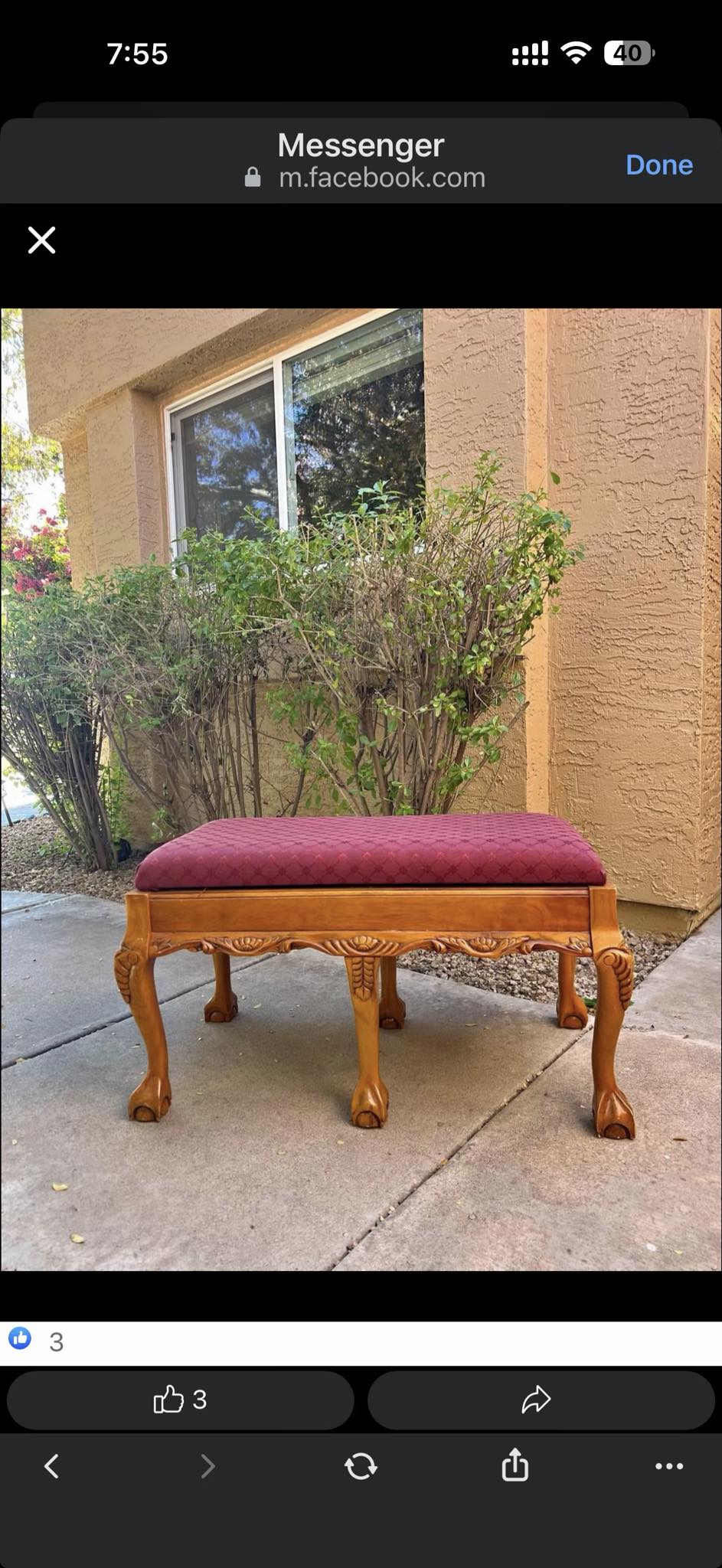 Western one-of-a-kind Bench with Storage