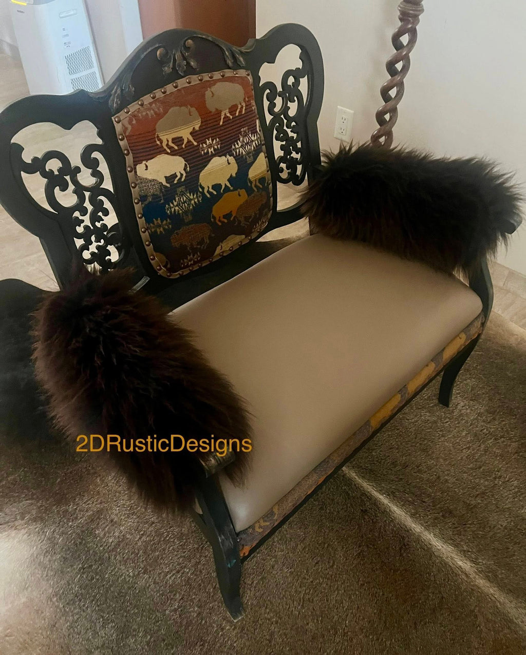 Buffalo Wooley Vintage Entry Bench Unique
