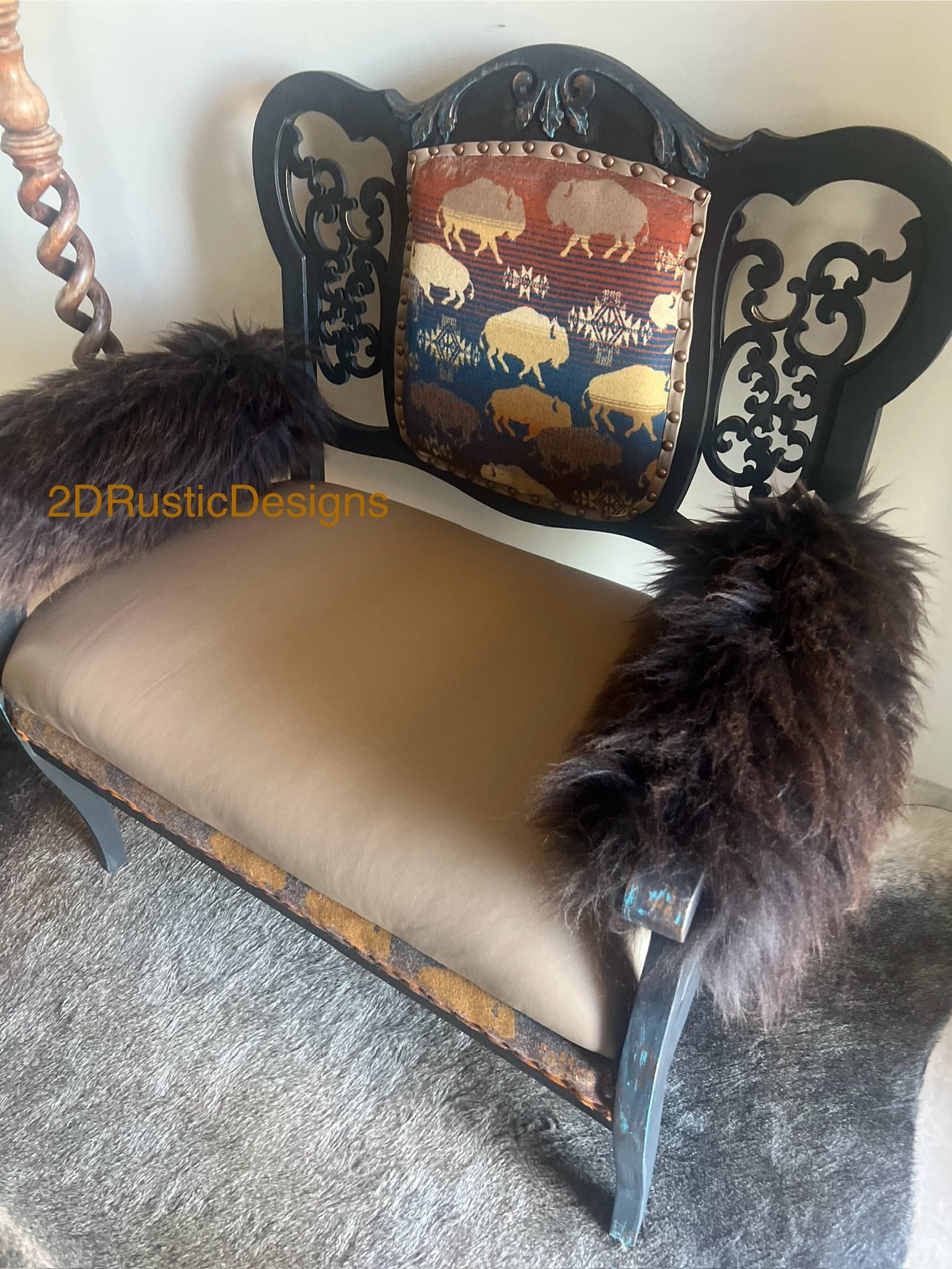 Buffalo Wooley Vintage Entry Bench Unique