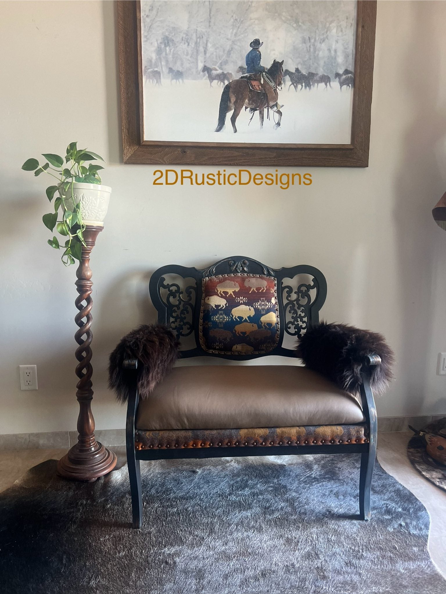 Buffalo Wooley Vintage Entry Bench Unique
