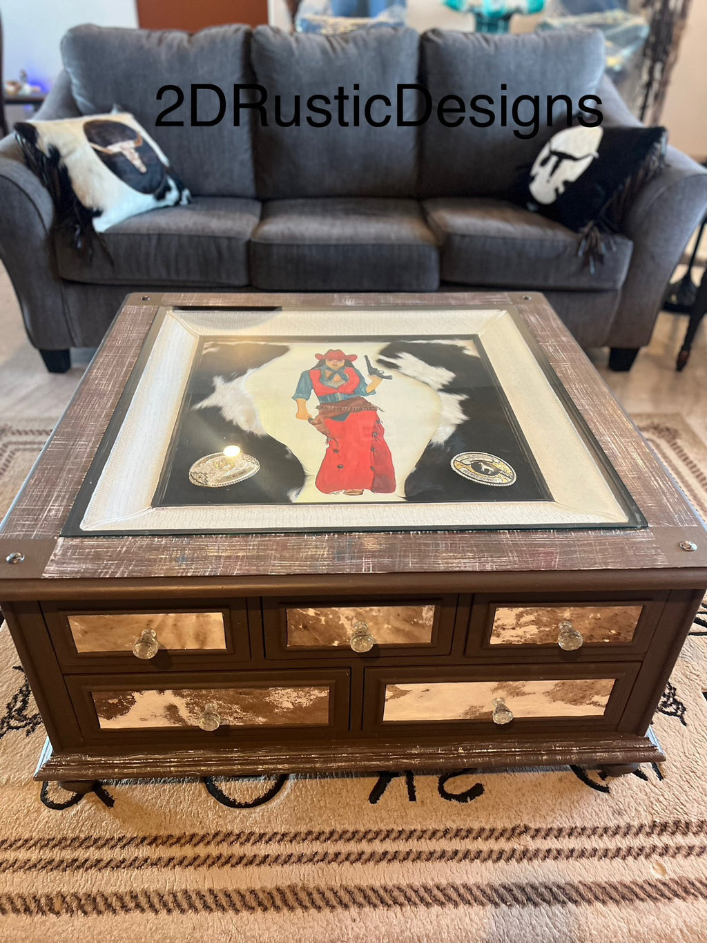 Cowgirl Display Case Western Coffee Table