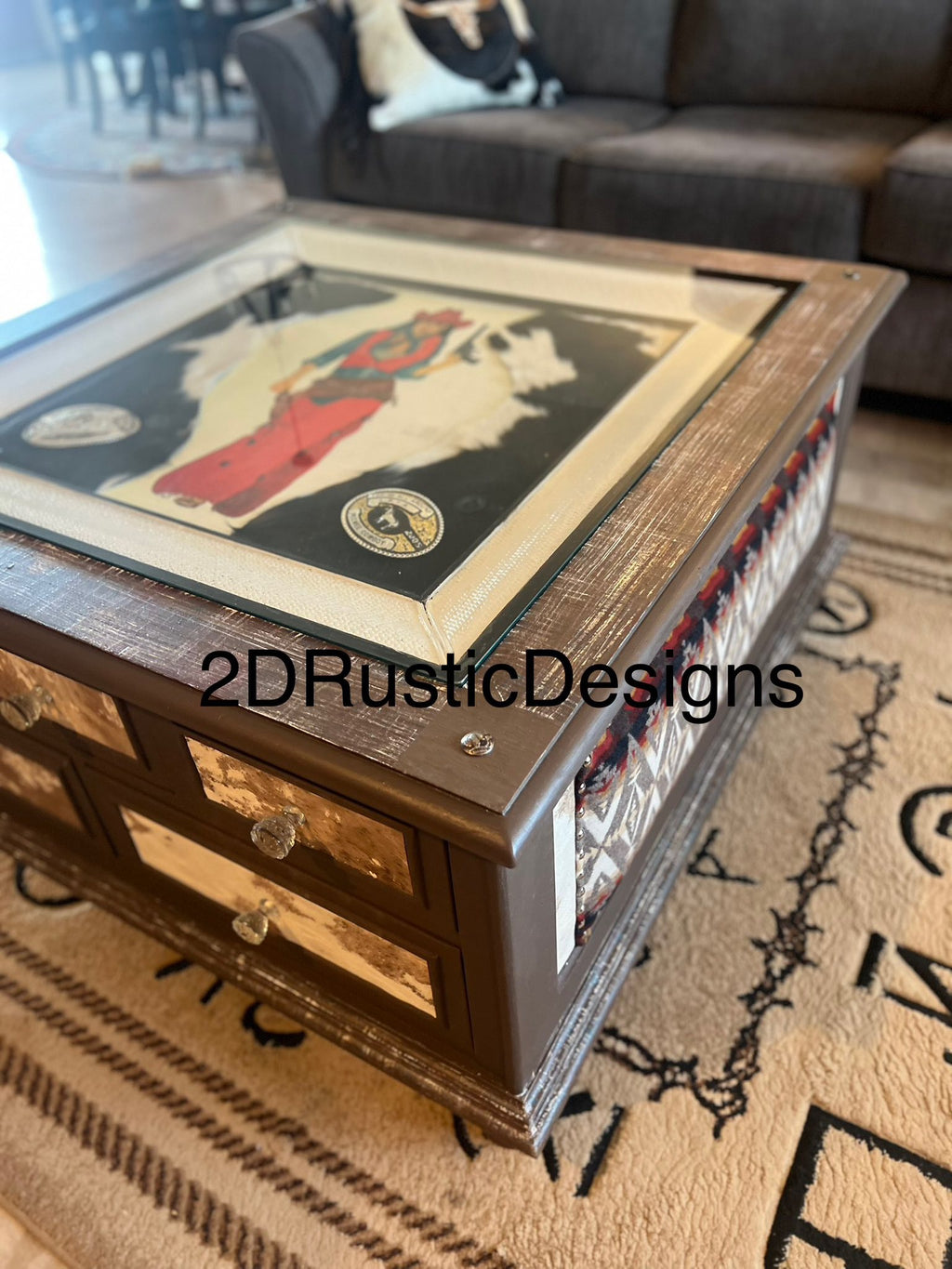 Cowgirl Display Case Western Coffee Table