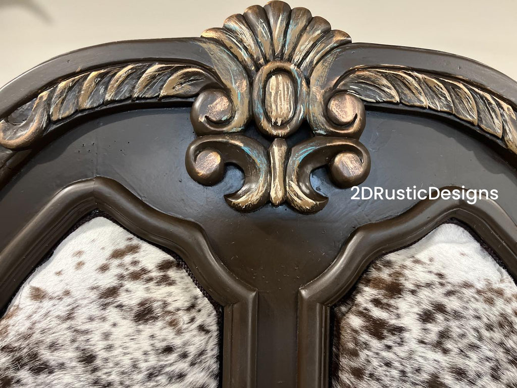 Large Western Longhorn Cowhide Bed California King bed
