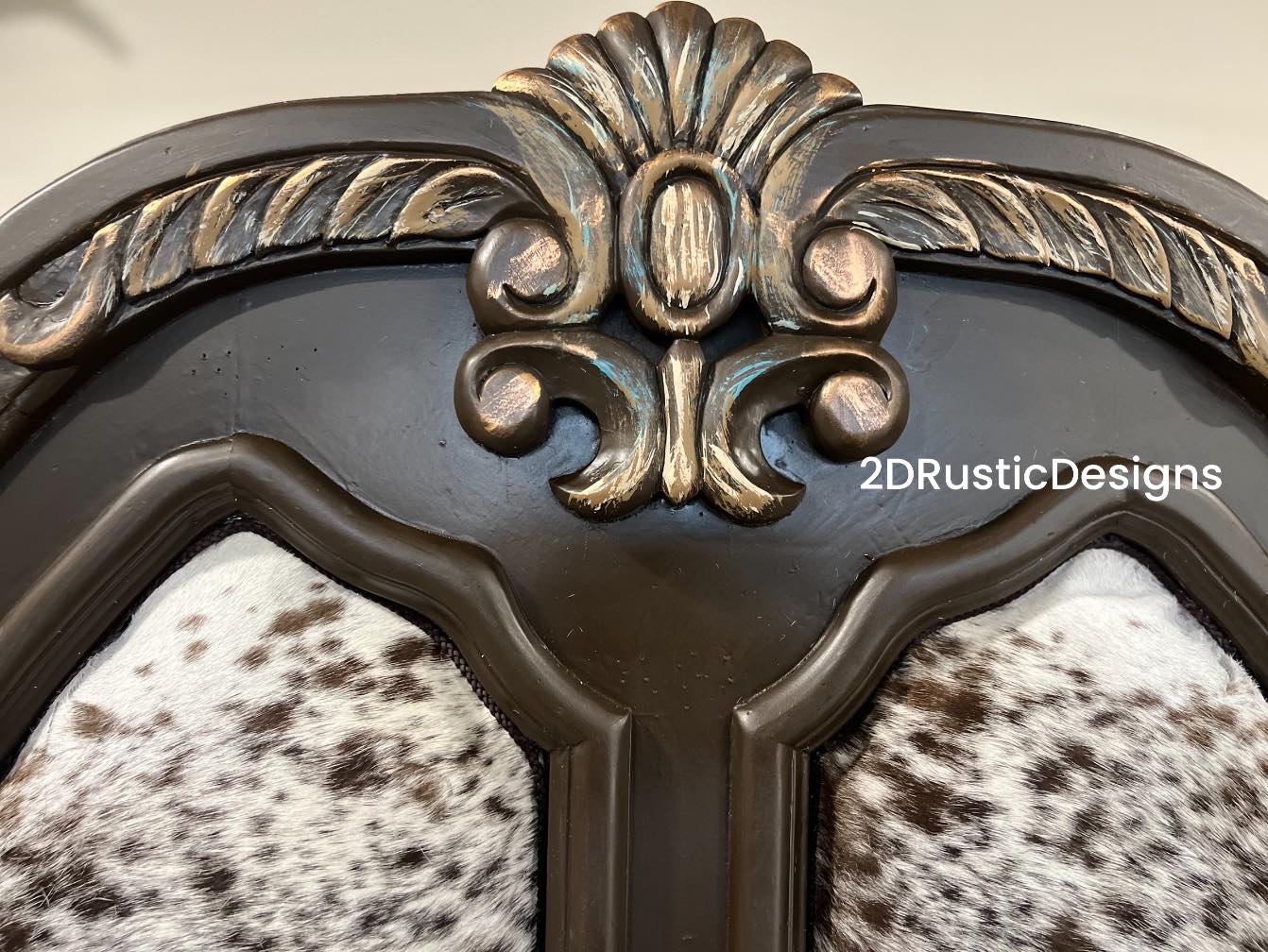 Large Western Longhorn Cowhide Bed California King bed