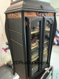 Rustic Vintage Radio Cabinet with Shelves for blankets
