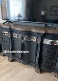 Western Longhorn Hide TV Console