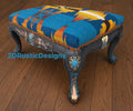 Rustic Western Custom Footstool Ottoman