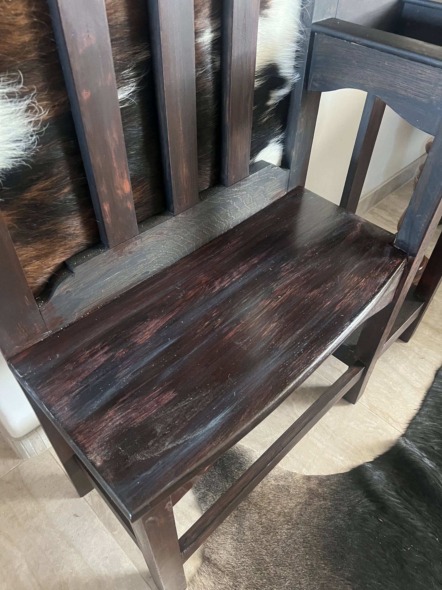 Western Hall Tree with Hereford and Rusted Metal