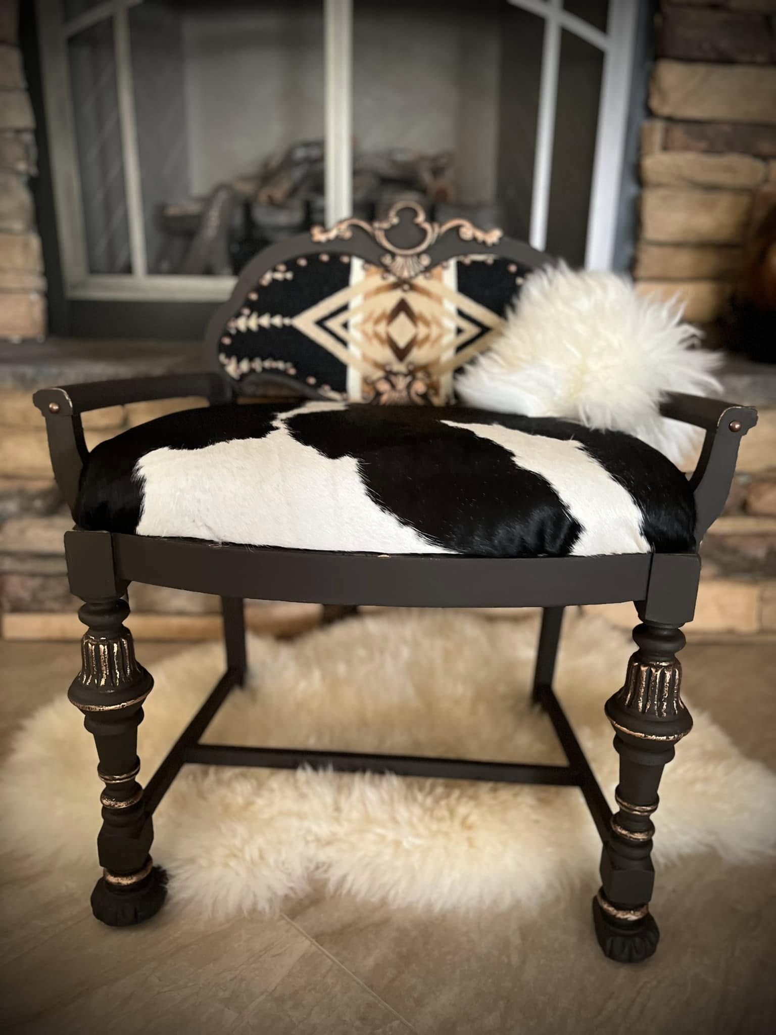 Shortback Cowhide Armchair