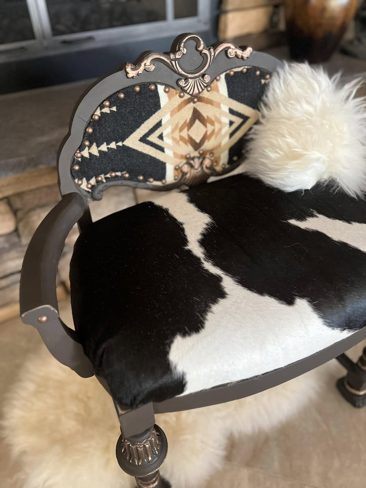 Shortback Cowhide Armchair